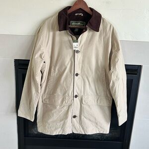 Eddie Bauer Tan Field Jacket with Brown Collar